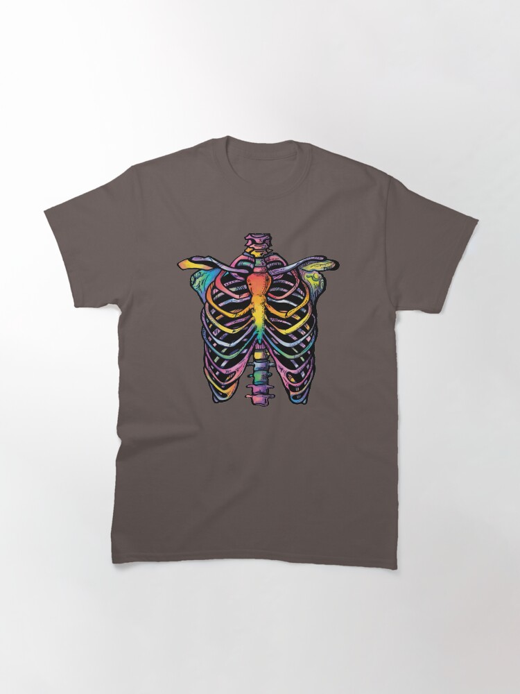 Alternate view of Rainbow Ribcage Skeleton Classic T-Shirt