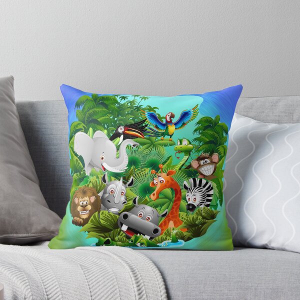 Item preview, Wild Animals Cartoon on Jungle designed and sold by BluedarkArt.