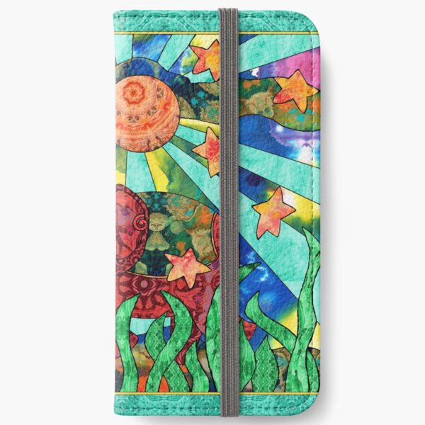 Red Elephant Walking iPhone Wallet