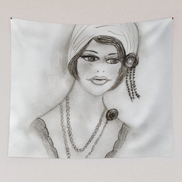 Item preview, Beaded Flapper Girl designed and sold by blayzeink.