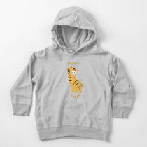 Illustration of children's room with tiger and typography - Be brave tiger Toddler Pullover Hoodie