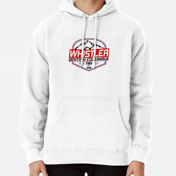 Ski Whistler B.C Canada Skiing and Mountain Biking Paradise Pullover Hoodie