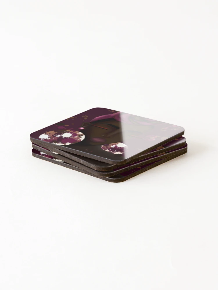 Thumbnail 4 of 5, Coasters (Set of 4), Dark Chocolate Raspberry designed and sold by DAMCDesigns.