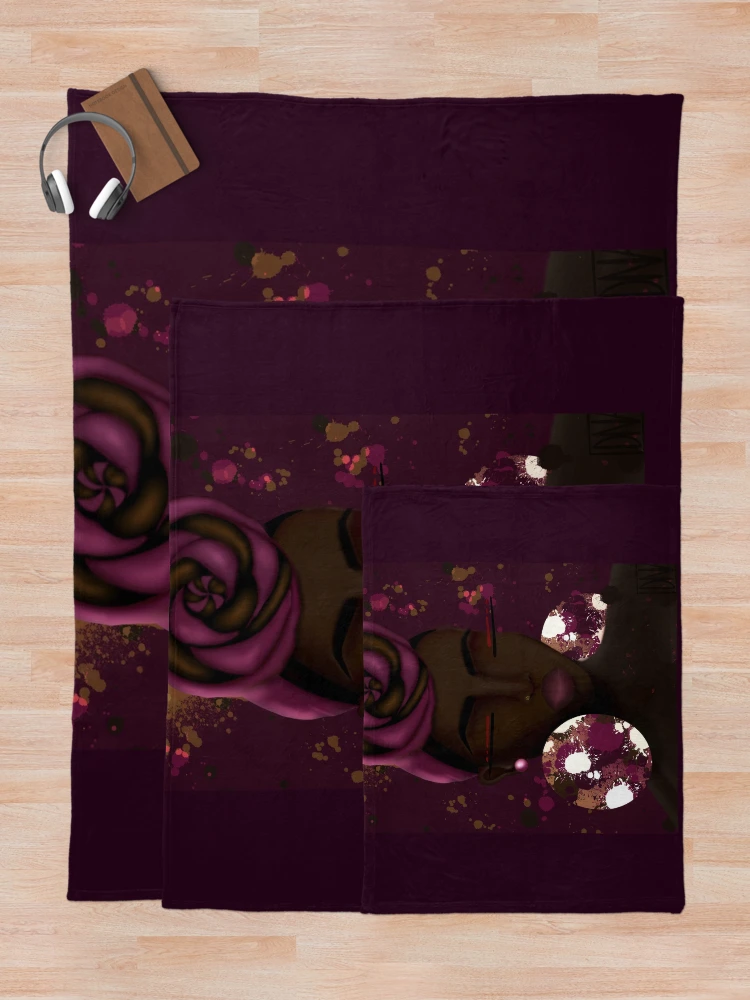 Thumbnail 5 of 6, Throw Blanket, Dark Chocolate Raspberry designed and sold by DAMCDesigns.
