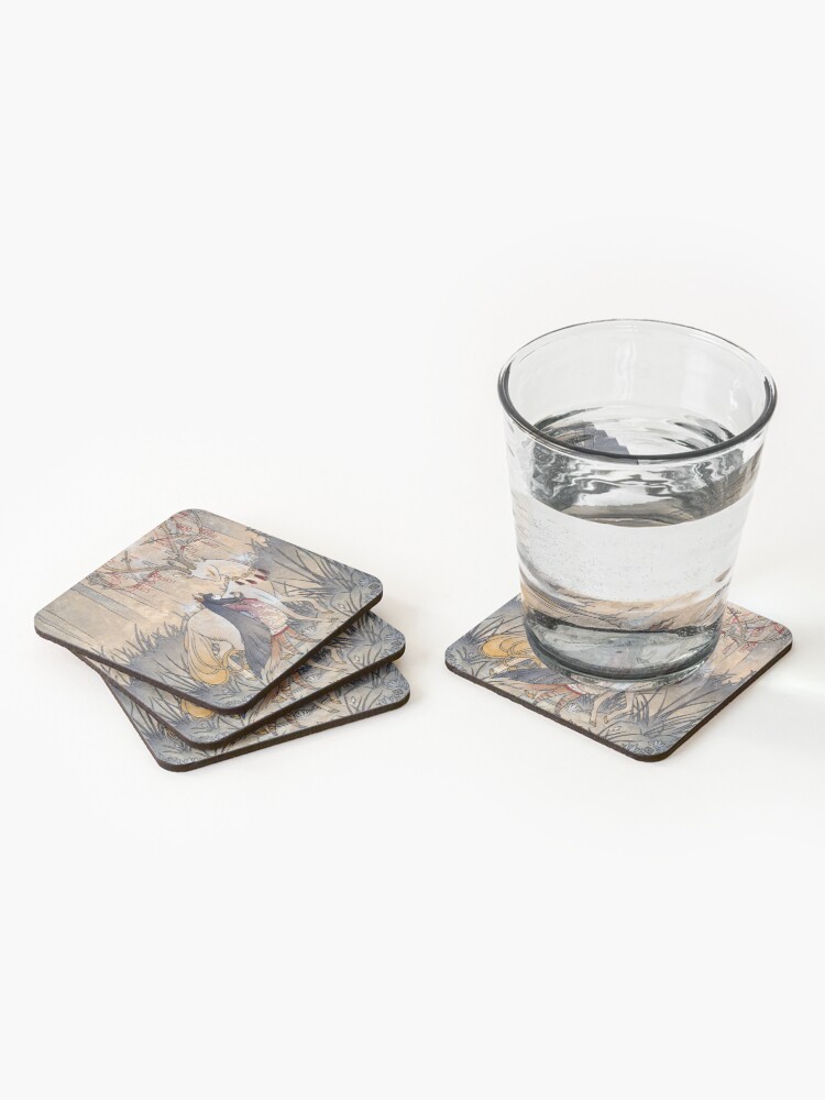 Alternate view of The Wish - Kitsune Fox Deer Yokai Coasters (Set of 4)