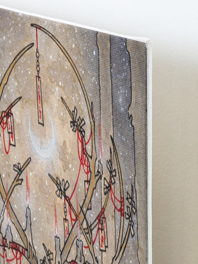 Alternate view of The Wish - TeaKitsune Fox Yokai Mounted Print