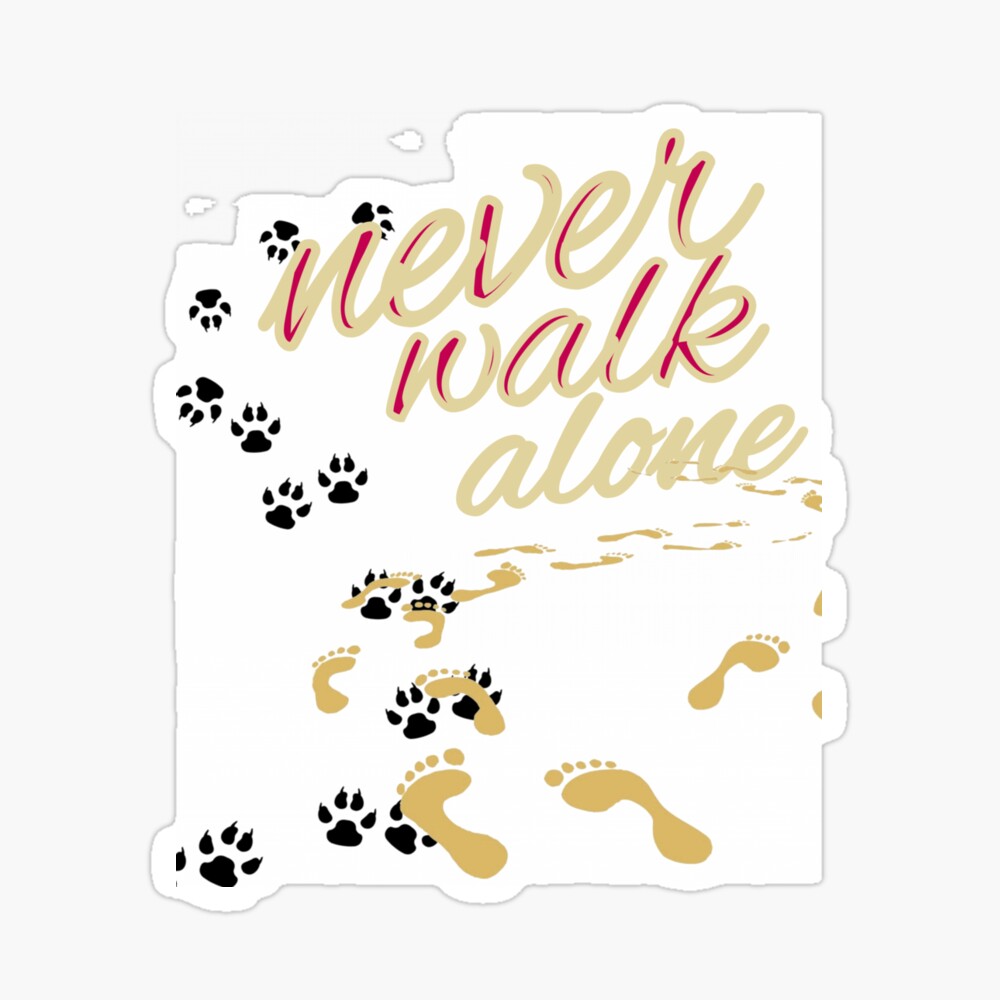 Never Walk Alone Beach Footprints Between Man And Dog Pets Art Board Print By Tengamerx Redbubble