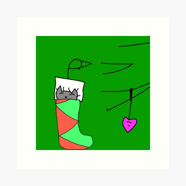 Item preview, Christmas Cat designed and sold by NicoletteArt.