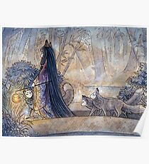 Silent Crossing - Kitsune Fox Yokai Poster