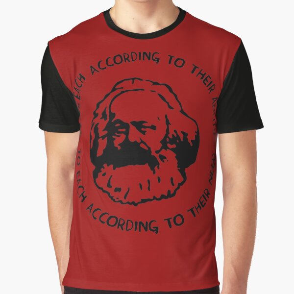 Vista previa del artículo con la obra «De cada uno según su capacidad, a cada uno según su necesidad - Karl Marx», diseñado y vendido por SpaceDogLaika.