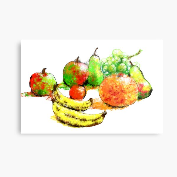 Scribbler fruit Metal Print