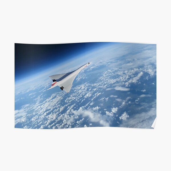 Concorde "courbure de la terre" Poster