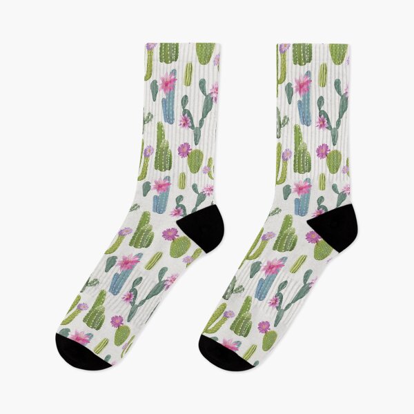 Item preview, Watercolor Cactus with Pink Blooms designed and sold by Pink Pineapple Works.