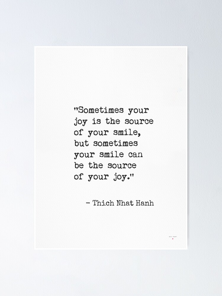 Poster Thich Nhat Hanh Citation Par Pagarelov Redbubble