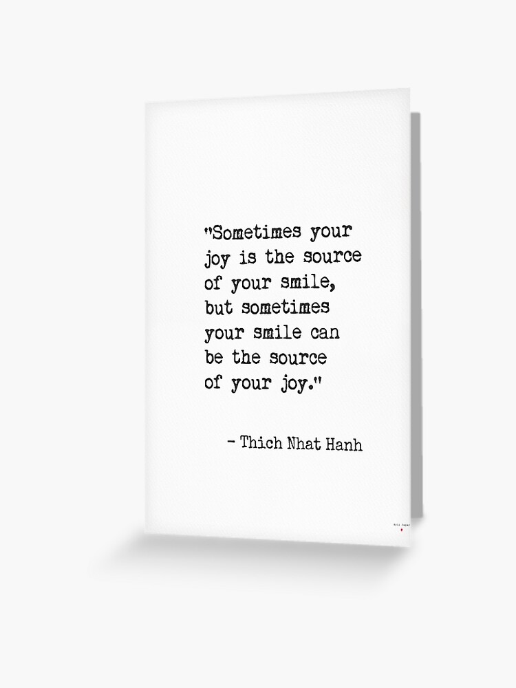 Thich Nhat Hanh quote Greeting Card for Sale by epicpaper quotes