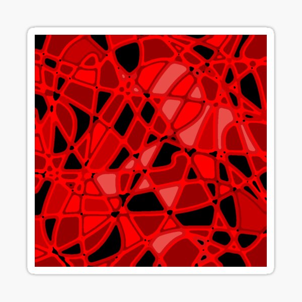 Stained Glass Red Sticker