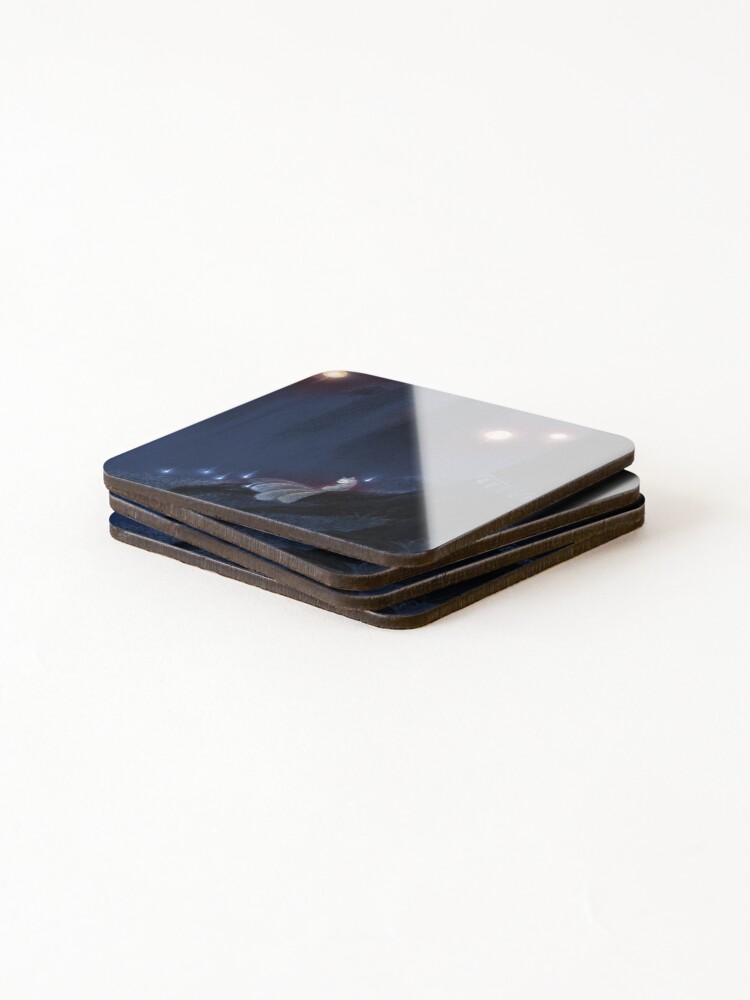 Alternate view of Forest Ghost - TeaKitsune Fox Yokai Coasters (Set of 4)