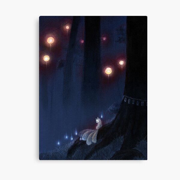 Forest Ghost - TeaKitsune Fox Yokai Canvas Print