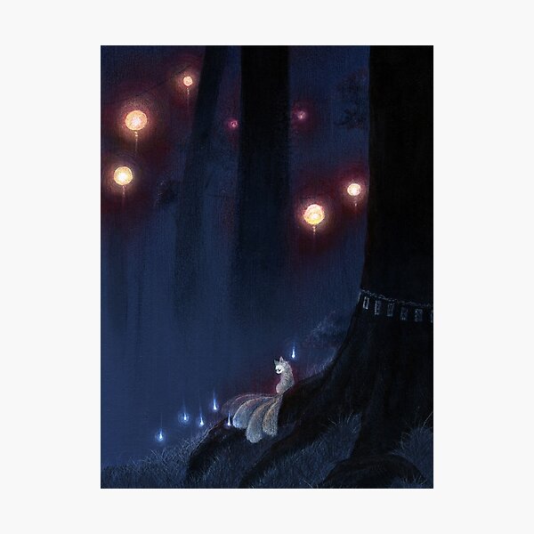 Forest Ghost - TeaKitsune Fox Yokai Photographic Print