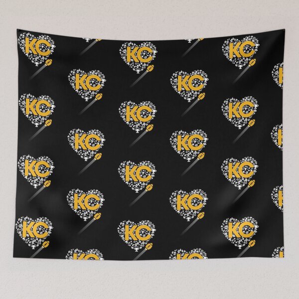Item preview, I Love Kansas City Football Tee Heart KC  designed and sold by smartrocket.