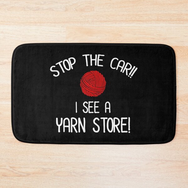 Item preview, Stop The Car I See A Yarn Store Yarnaholic Knitting Crochet designed and sold by Cat Lady Designs.