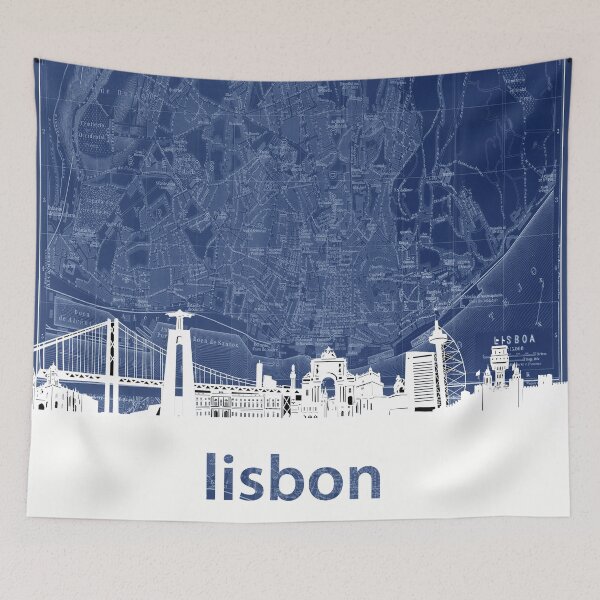 Item preview, lisbon skyline designed and sold by BekimART.