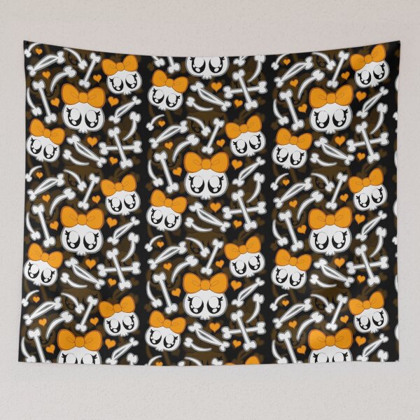 Item preview, Kawaii Skulls - BLACK designed and sold by Penelope Barbalios.