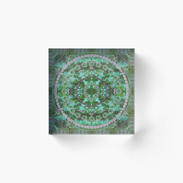 Deep Green Woods Acrylic Block