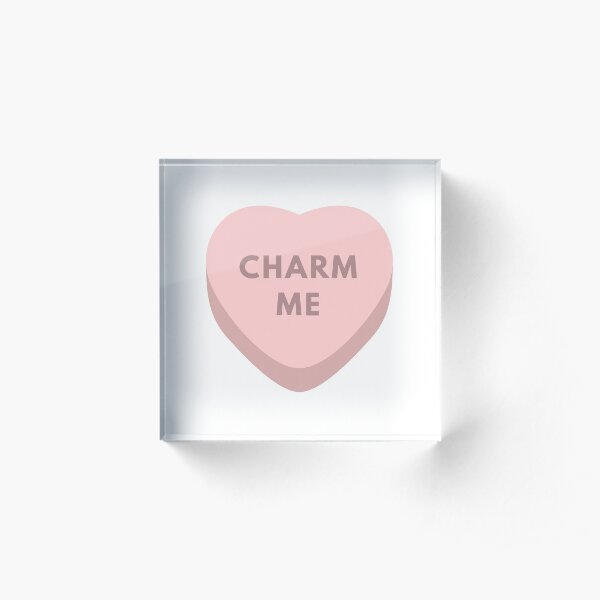 Charm Me Sweethearts Candy Acrylic Block