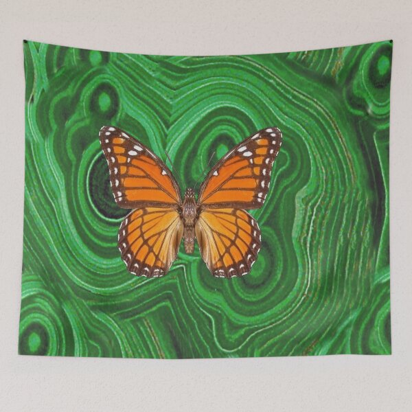 Item preview, CLASSIC ORANGE MONARCH GREEN RUSSIAN MALACHITE designed and sold by sharlesart.