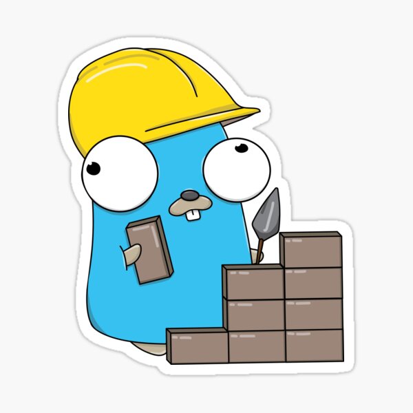 Builder Gopher Sticker
