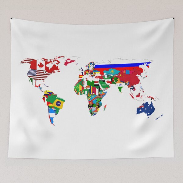 Item preview, World Flags Map designed and sold by WorldFlagCo.