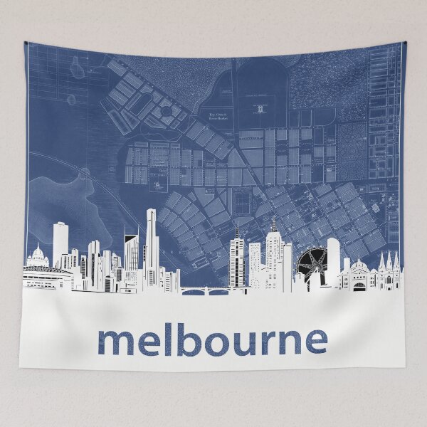 Item preview, melbourne skyline designed and sold by BekimART.