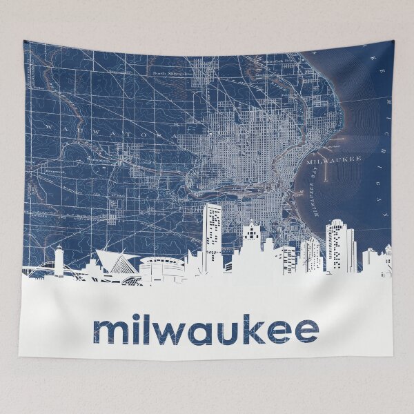 Item preview, milwaukee skyline designed and sold by BekimART.