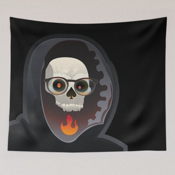 Item preview, Death Wears a Flaming Hoodie Design designed and sold by danielliamgill.