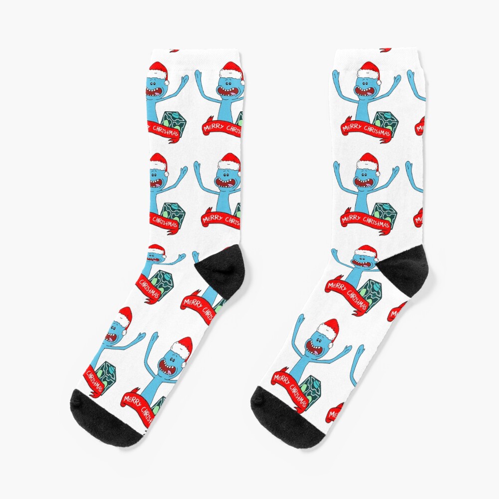 Mr. Meeseeks Merry Christmas Socks
