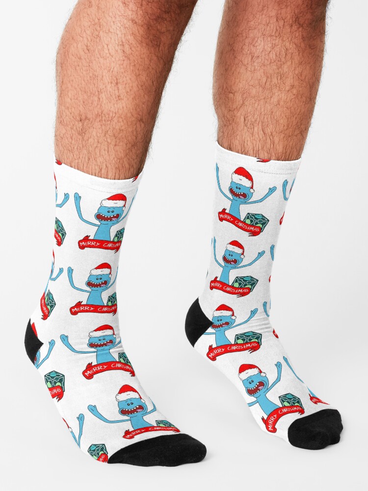 Alternate view of Mr. Meeseeks Merry Christmas Socks