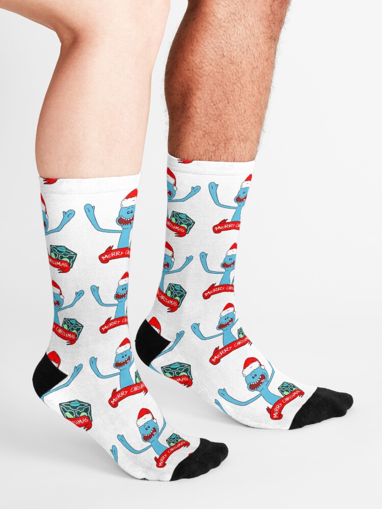 Alternate view of Mr. Meeseeks Merry Christmas Socks