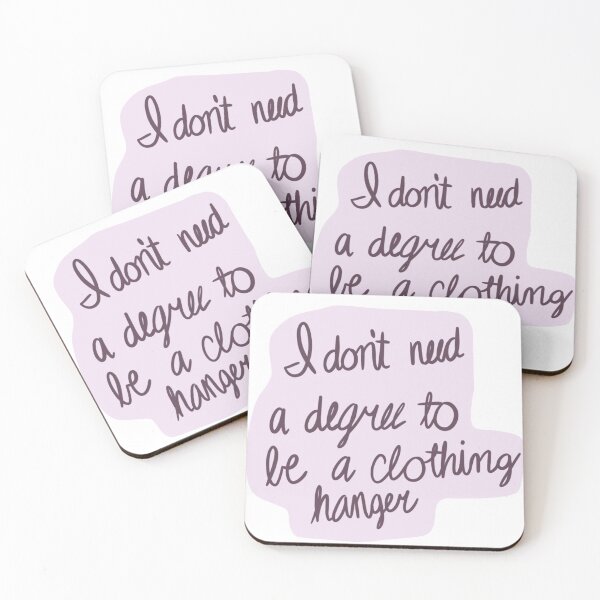 Item preview, I don’t need a degree to be a clothing hanger vine sticker designed and sold by madcott.