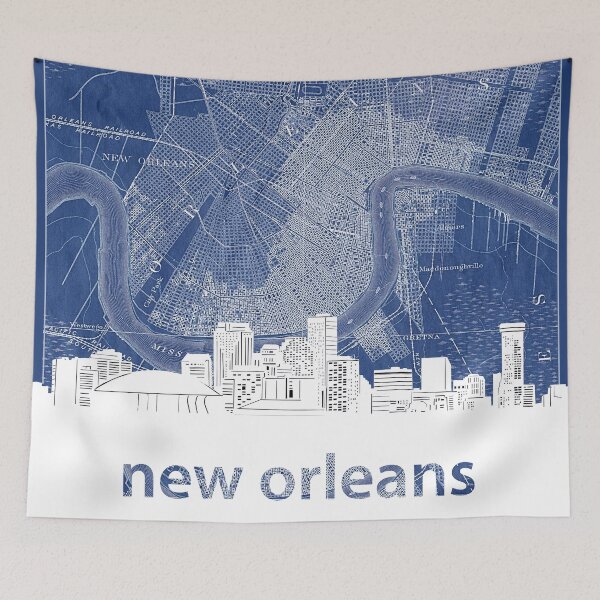 Artikelvorschau, New Orleans Skyline entworfen und verkauft von BekimART.