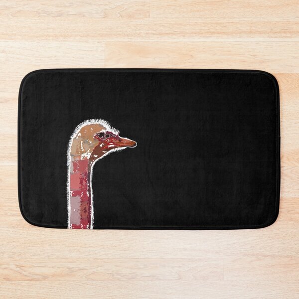 Item preview, "Ostrich" | Wild African Ostrich - Black Background 2 designed and sold by LiseHoltArt.