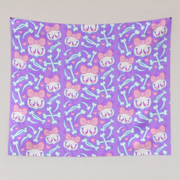 Item preview, Kawaii Skulls - BLACK designed and sold by Penelope Barbalios.