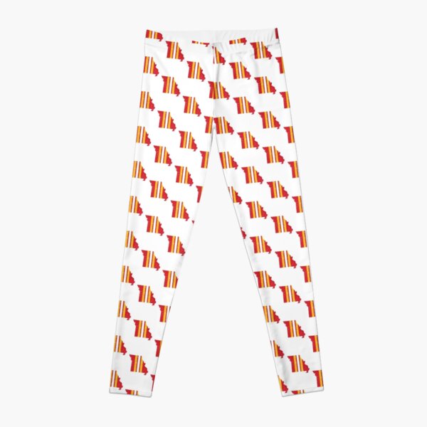 KC Missouri Stripe, Retro - White Leggings