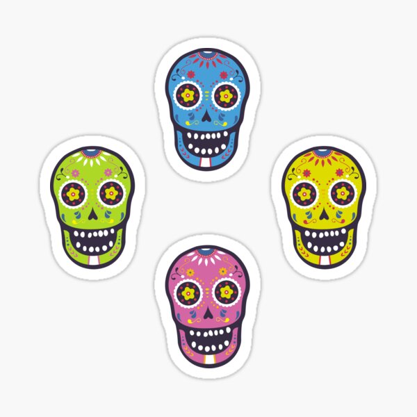 Lime Sugar Skull Sticker