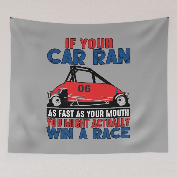 Item preview, Racing Funny Fast Mouth Quarter Midget Car .25 Dirt Asphalt Track Blue Apparel Perfect Gift Ideas for Boys & Girls of All Ages designed and sold by GabiBlaze.
