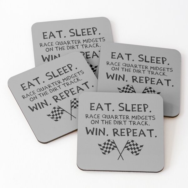 Item preview, Eat Sleep Race Quarter Midgets on the Dirt Track Win Repeat with Flags Funny Gift Apparel Perfect Gift Ideas designed and sold by GabiBlaze.