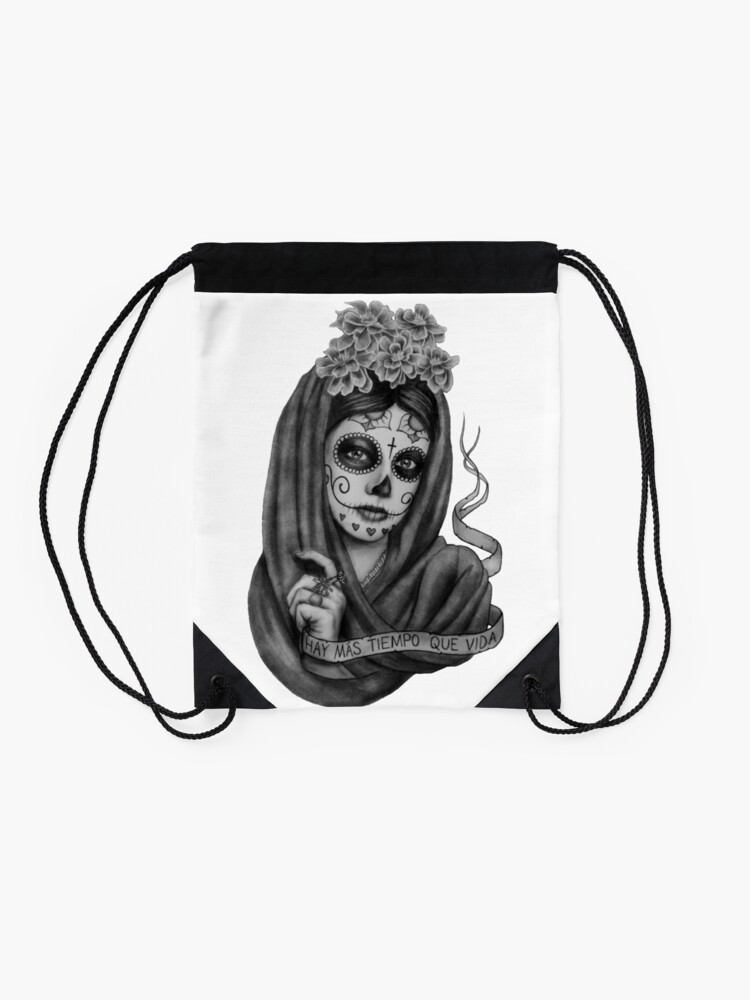 Hay Mas Tiempo Que Vida Drawstring Bag By Rachelshade Redbubble hay mas tiempo que vida drawstring bag by rachelshade redbubble