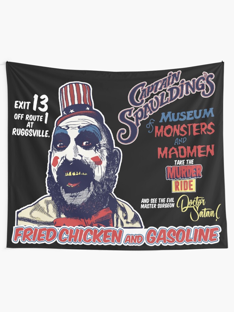 Alternate view of Captain Spaulding's Museum of Monsters and Madmen Tapestry
