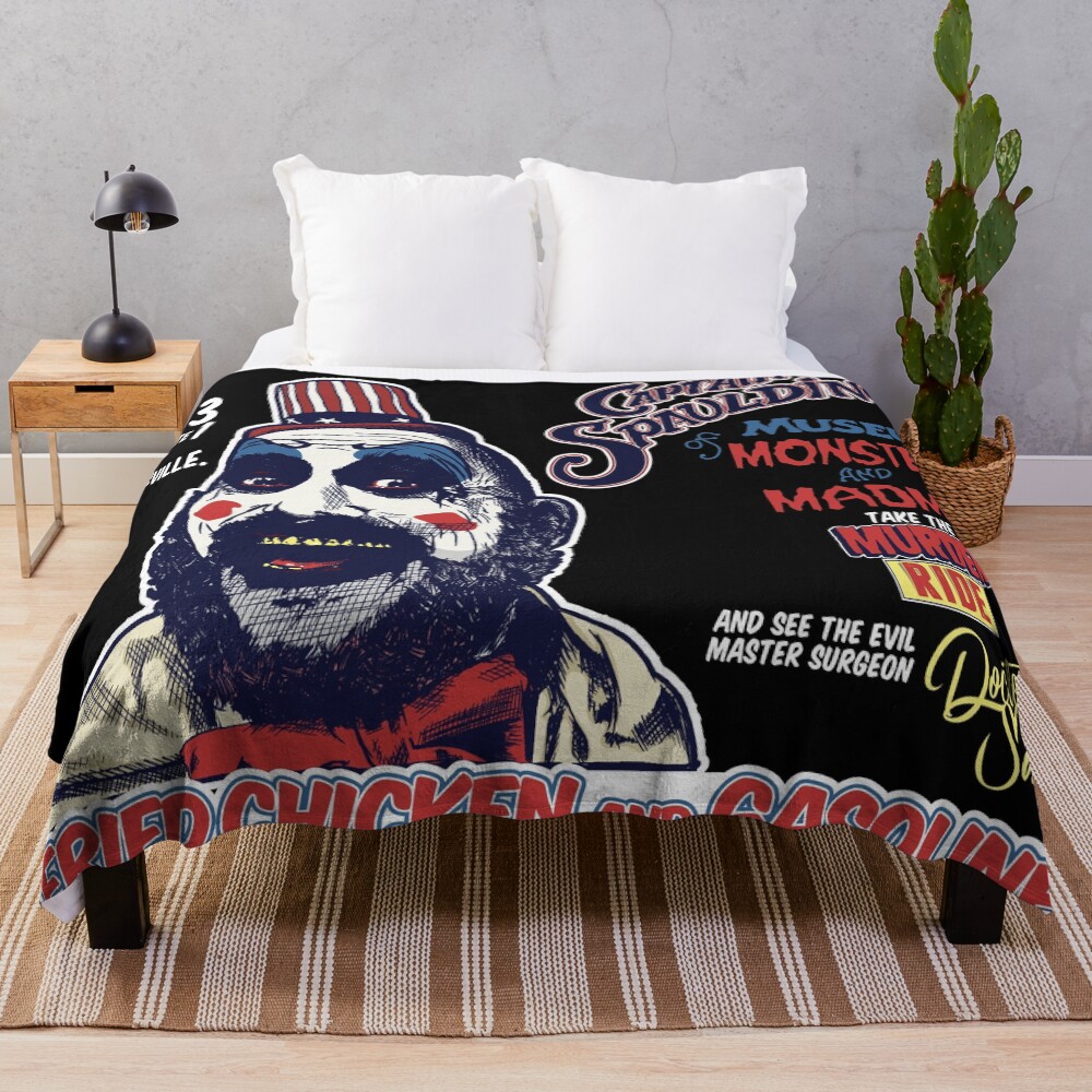 Captain Spaulding's Museum of Monsters and Madmen Throw Blanket
