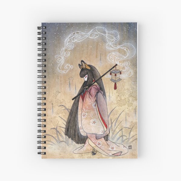 Bad Thoughts - Kitsune Fox Yokai Spiral Notebook